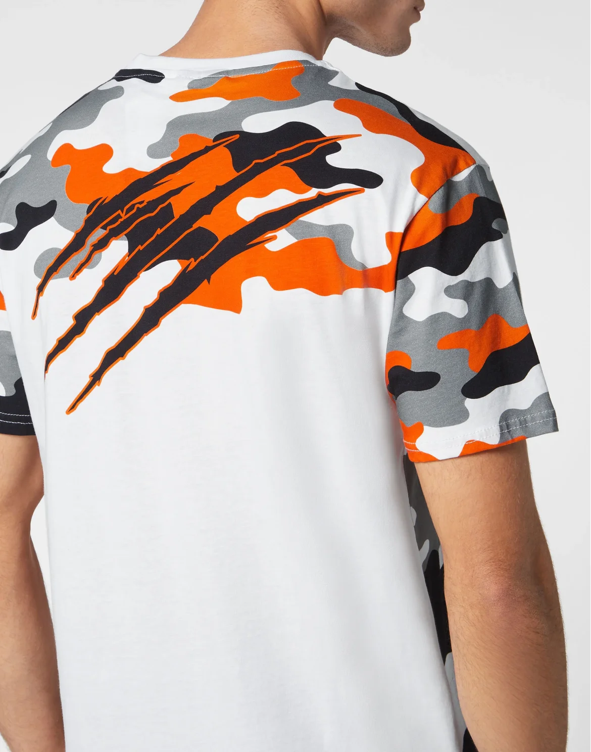 T-shirt Round Neck Camouflage, цвет: Белый