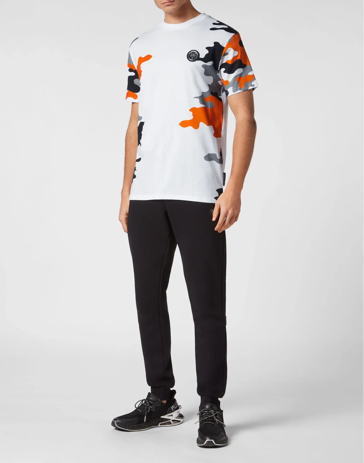 T-shirt Round Neck Camouflage, цвет: Белый