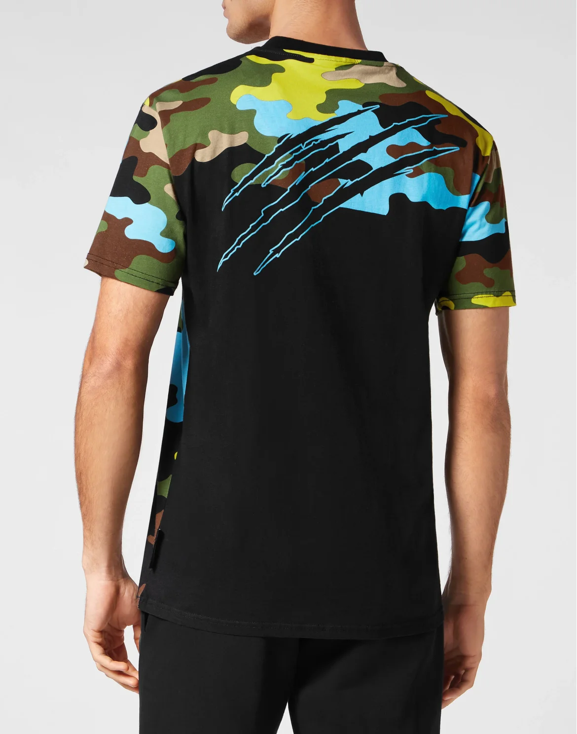 T-shirt Round Neck Camouflage, цвет: Черный