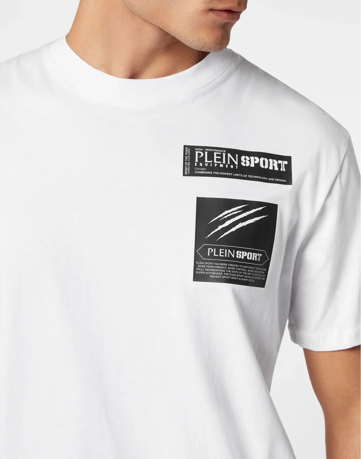 T-shirt Round Neck Scratch, цвет: Белый