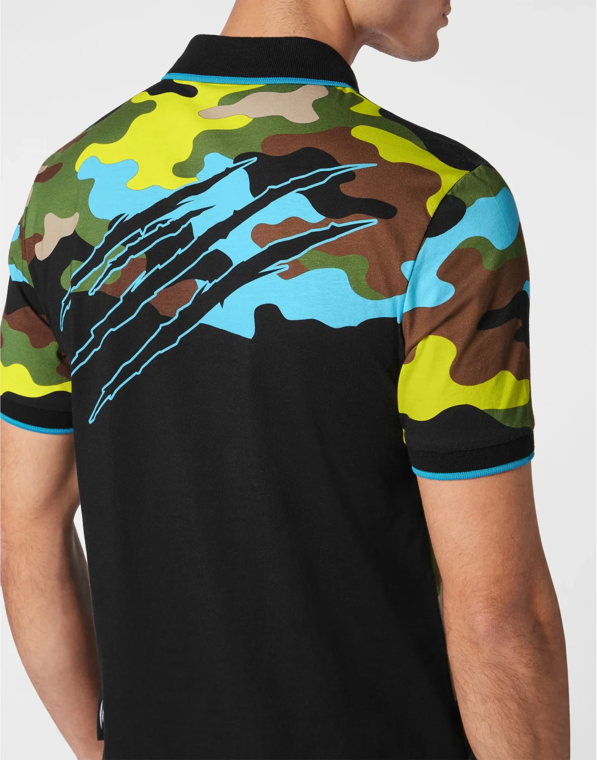 Polo shirt SS Camouflage, цвет: Черный