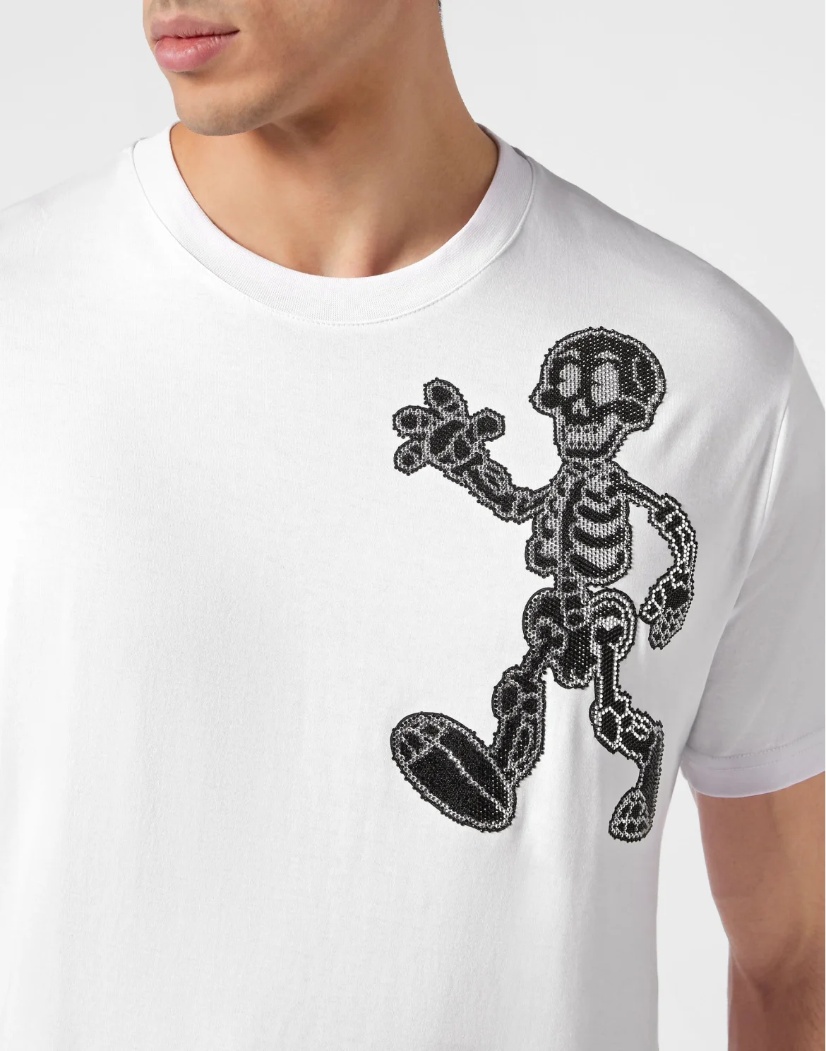 T-shirt Round Neck SS Skeleton, цвет: Белый