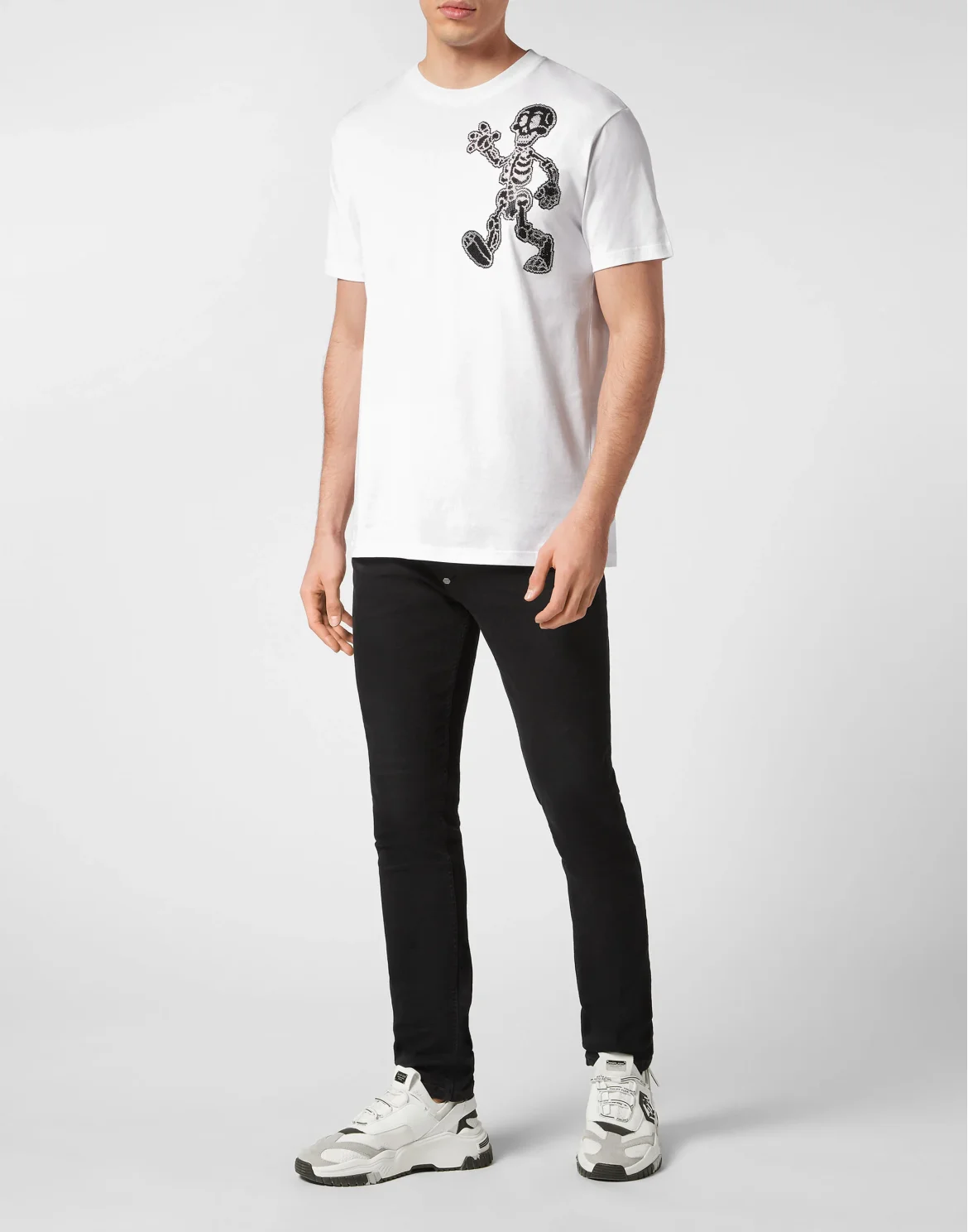 T-shirt Round Neck SS Skeleton, цвет: Белый