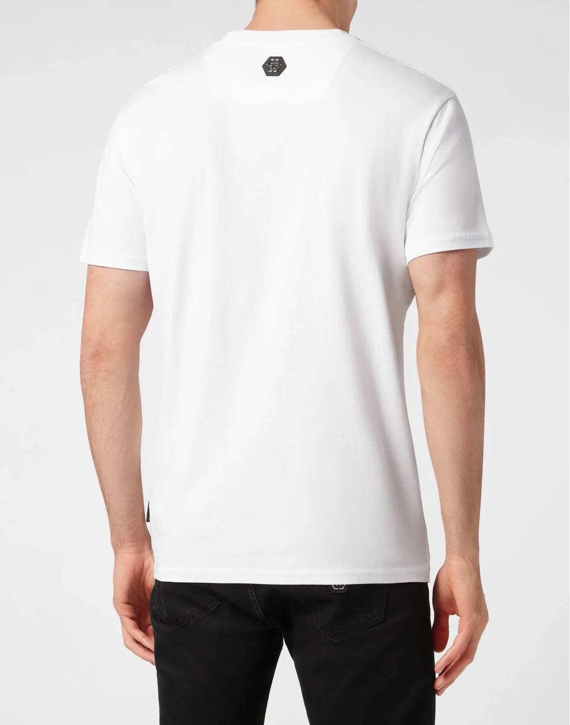 T-shirt Round Neck SS with stones Skeleton, цвет: Белый