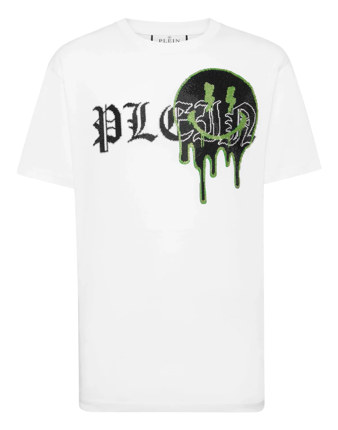 T-shirt Round Neck SS with stones Smile, цвет: Белый
