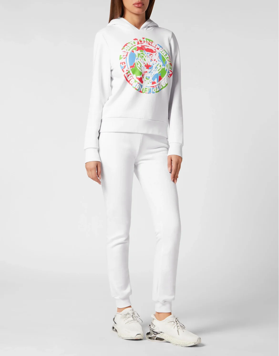 Hoodie Sweatshirt Carbon Tiger, цвет: Белый