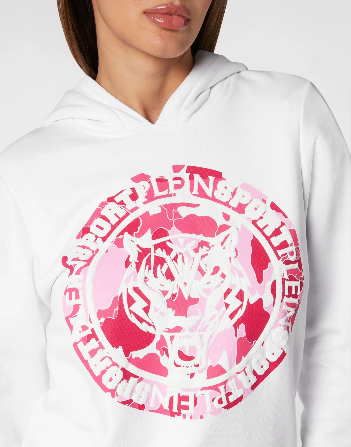 Hoodie Sweatshirt Carbon Tiger, цвет: Белый