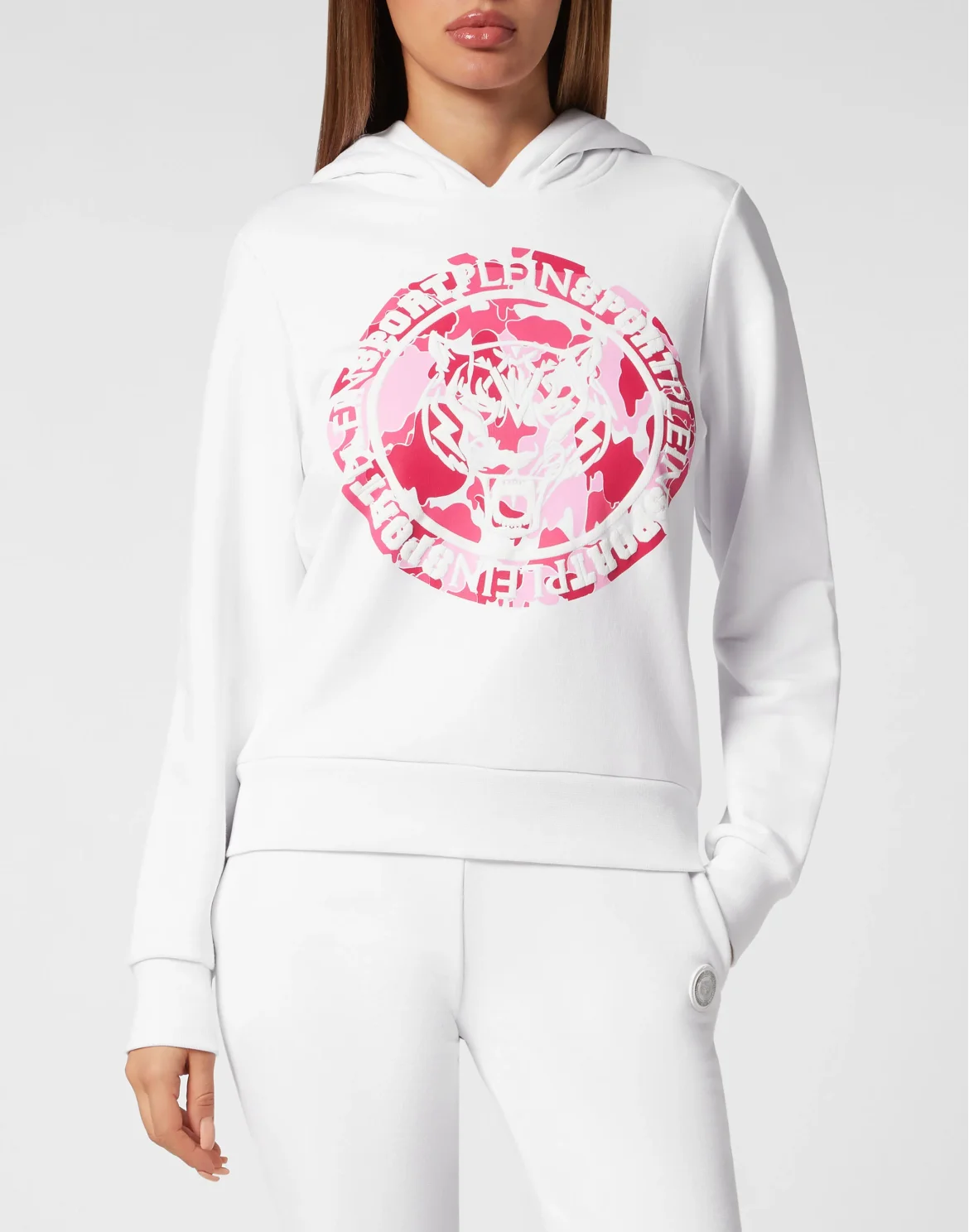 Hoodie Sweatshirt Carbon Tiger, цвет: Белый