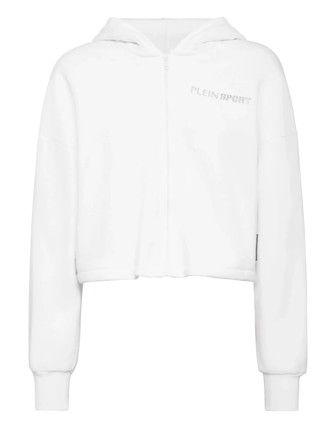 Cropped Hoodie Sweatjacket Scratch, цвет: Белый