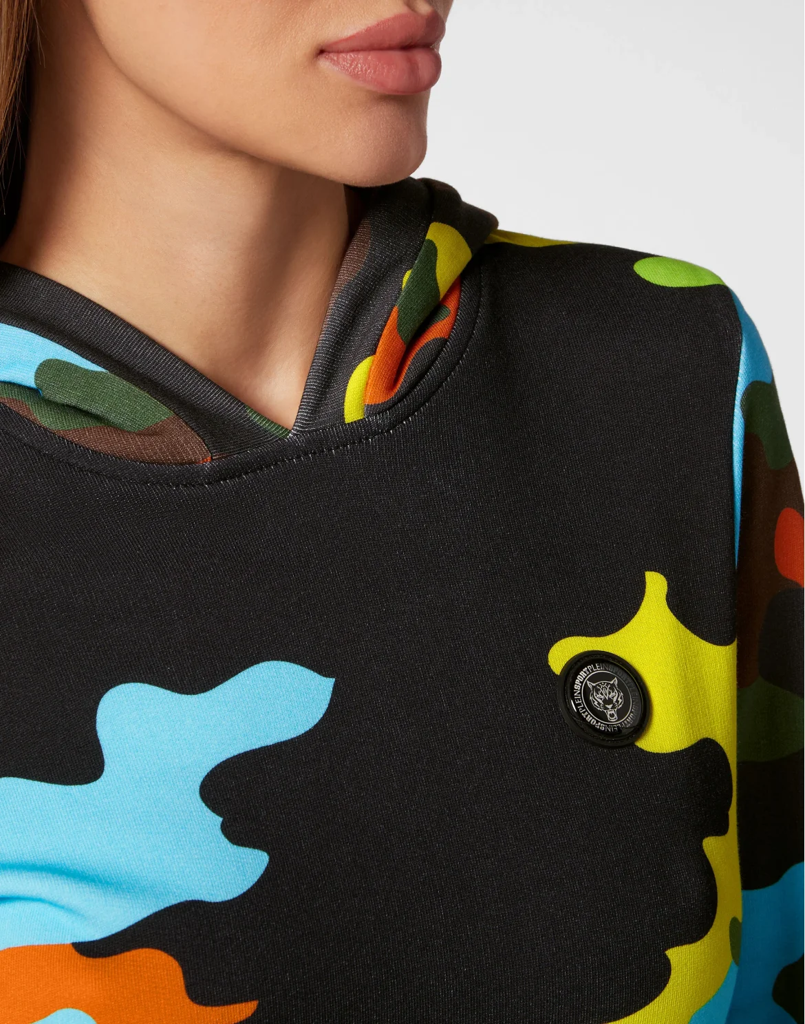 Hoodie Sweatshirt Camouflage, цвет: Черный