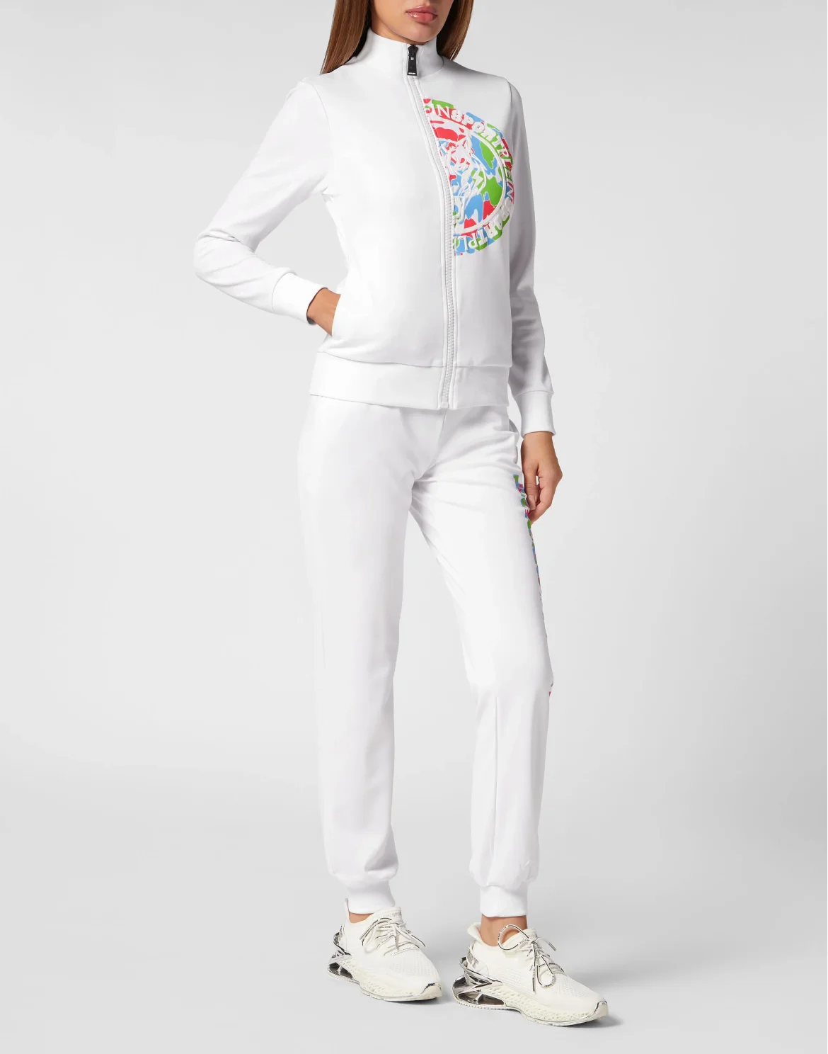Triacetate Jogging Tracksuit: Top/Trousers Carbon Tiger, цвет: Белый