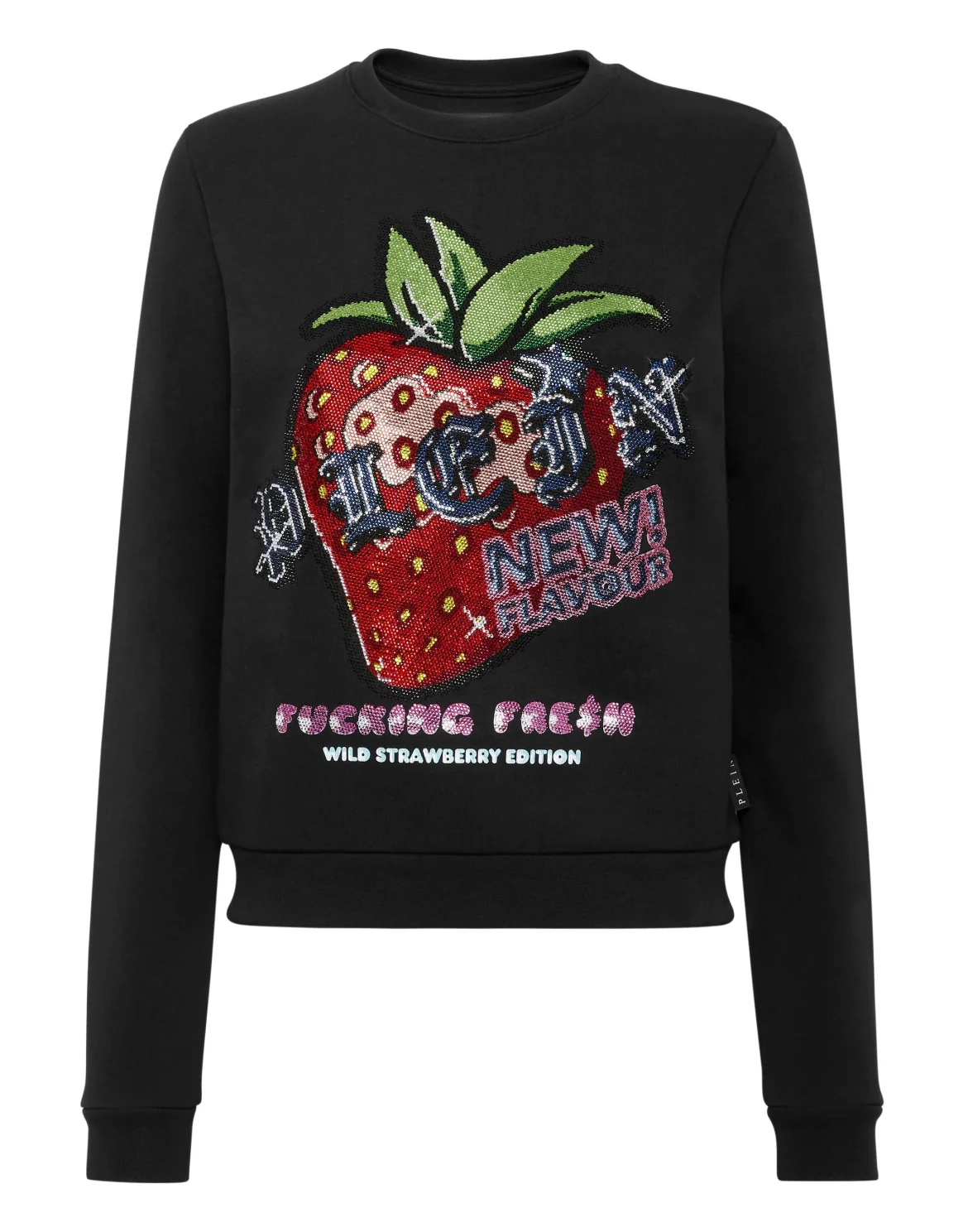 Strass Sweatshirt Roundneck Tutti Frutti, цвет: Черный