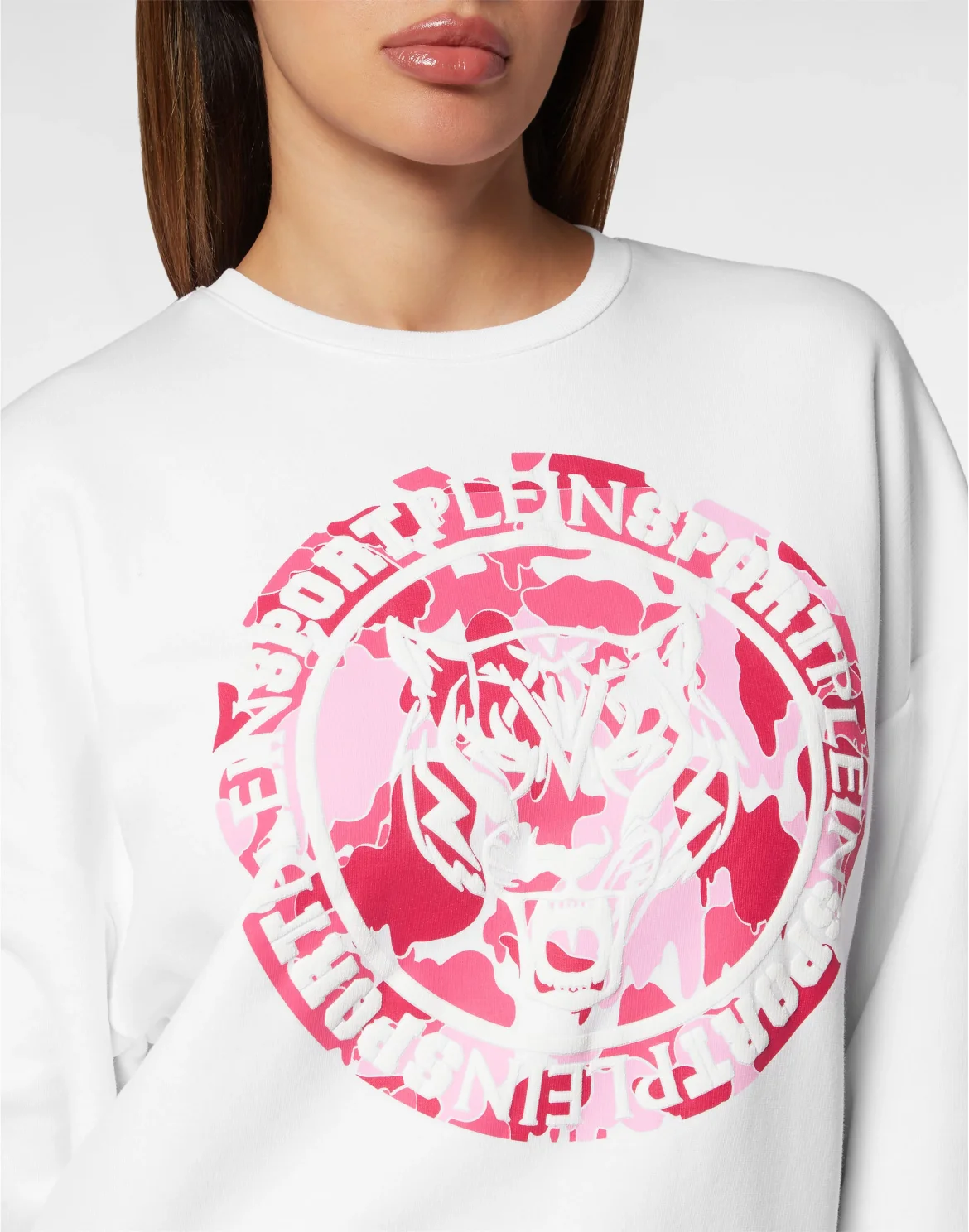 Sweatshirt LS Carbon Tiger, цвет: Белый
