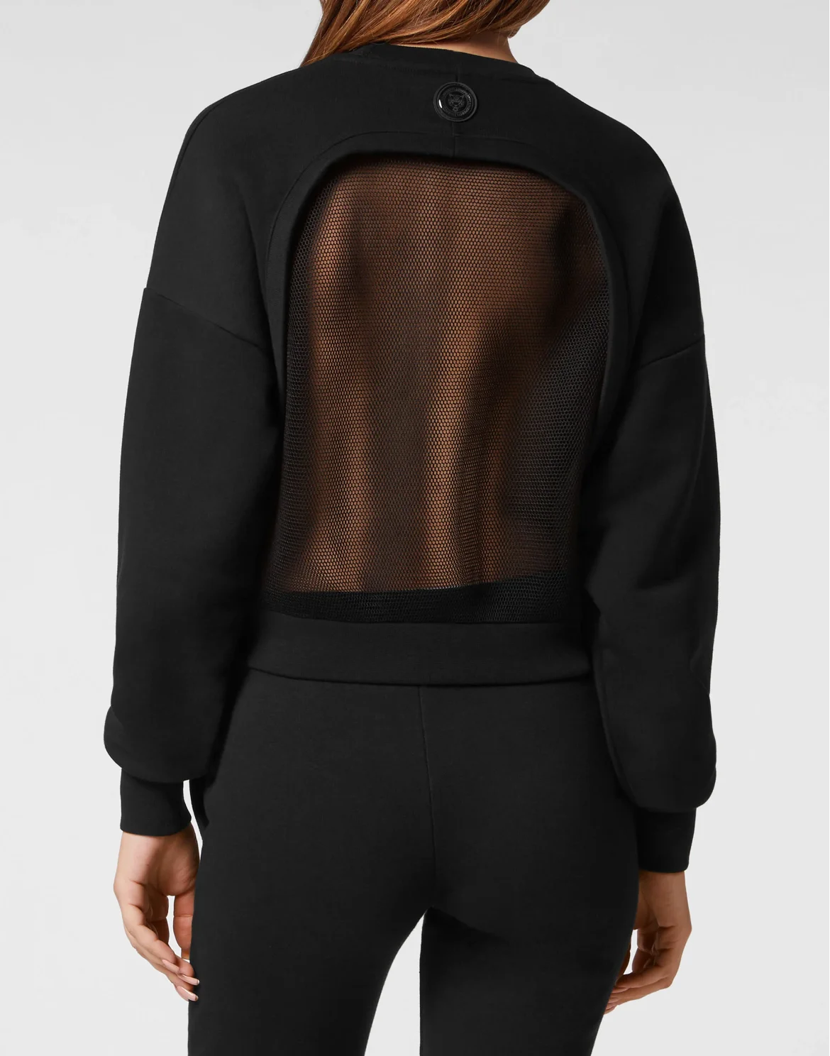 Cropped Hoodie Sweatjacket Tiger, цвет: Черный
