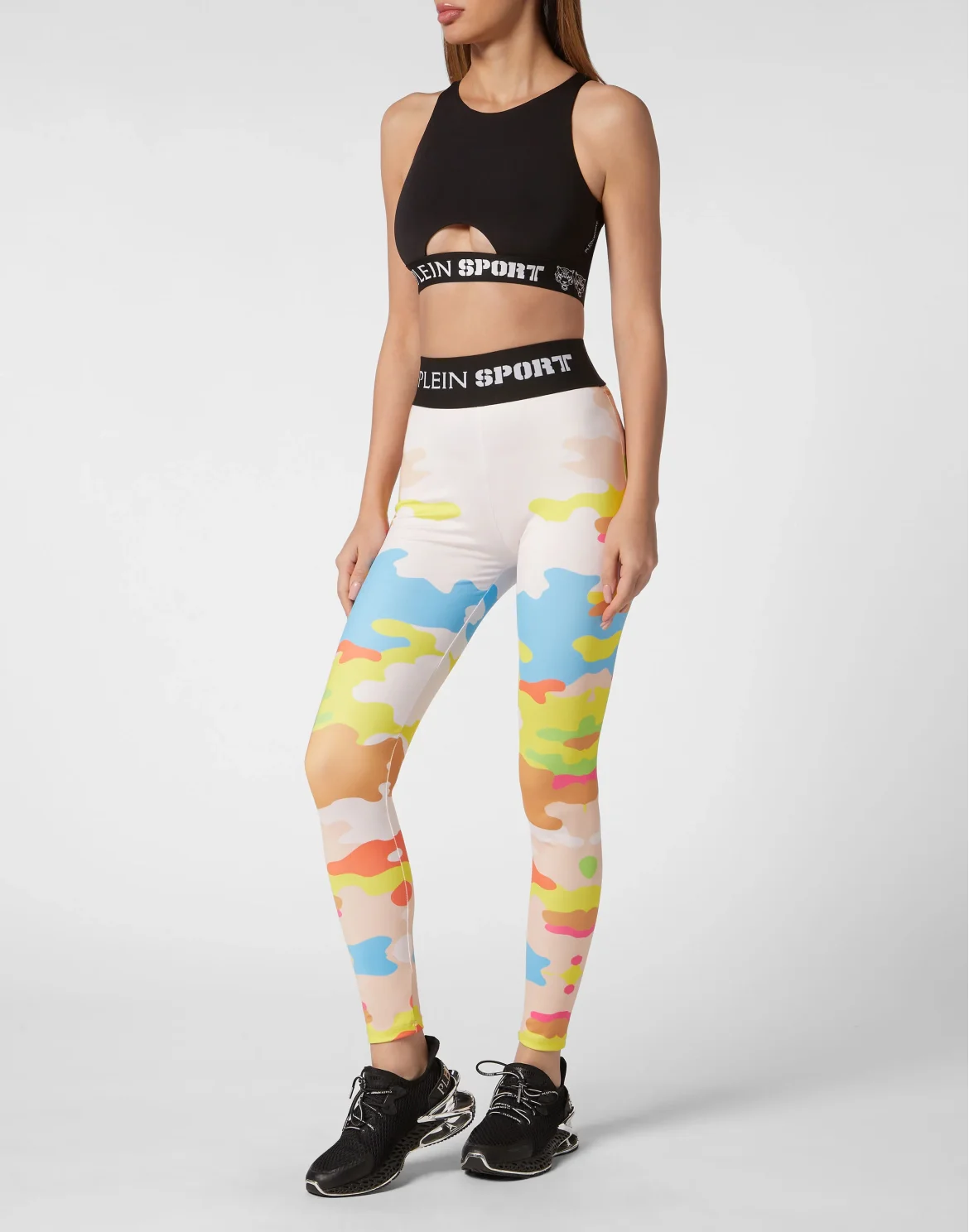 Jogging Cutting Leggings Camouflage, цвет: Бежевый