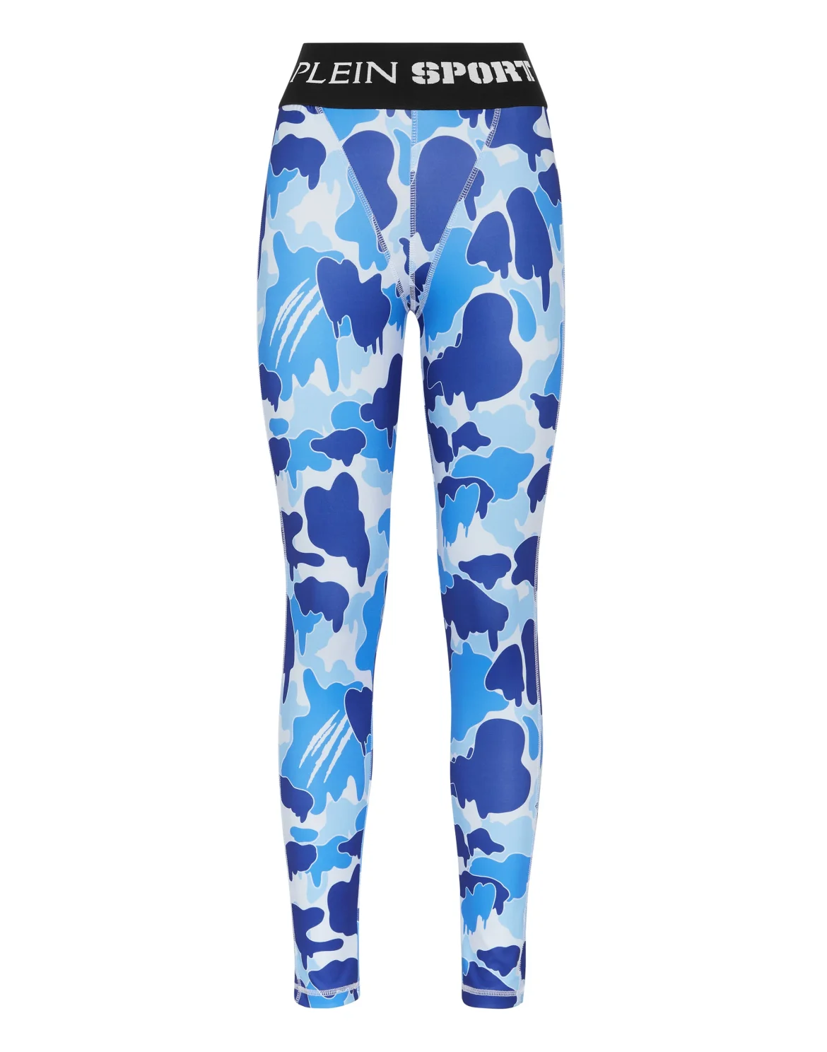 Jogging Push Up Cutting Leggings Camouflage, цвет: Голубой