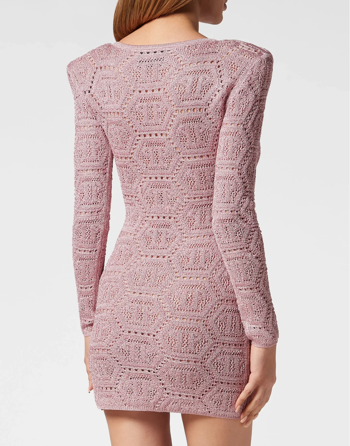 Lurex Knit Mini Dress Monogram, цвет: Розовый