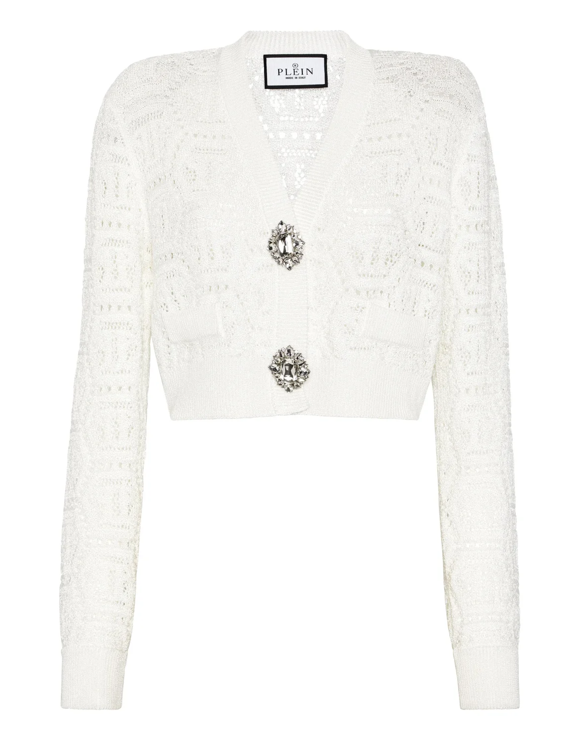 Lurex Knit Cardigan Monogram, цвет: Белый