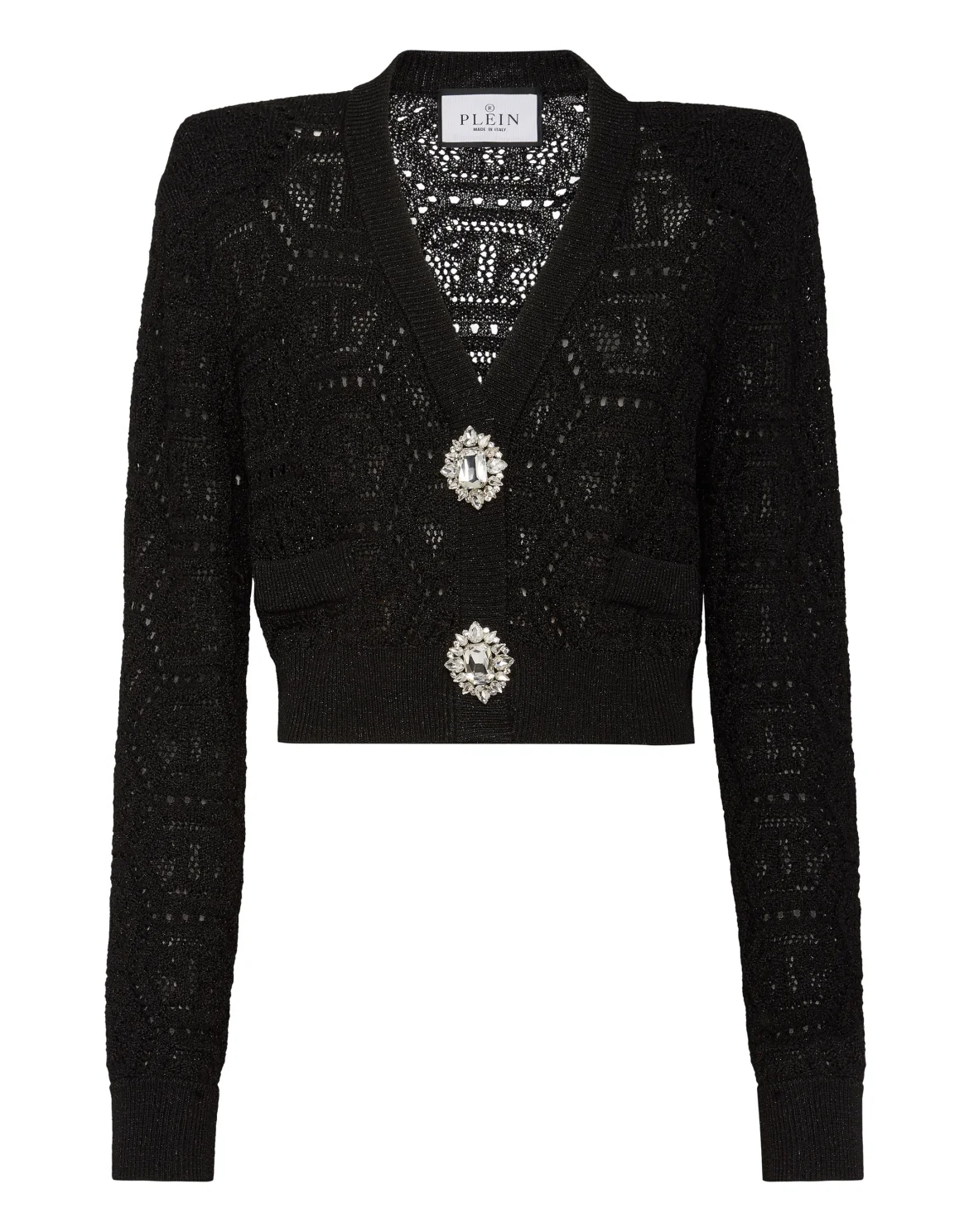 Lurex Knit Cardigan Monogram, цвет: Черный