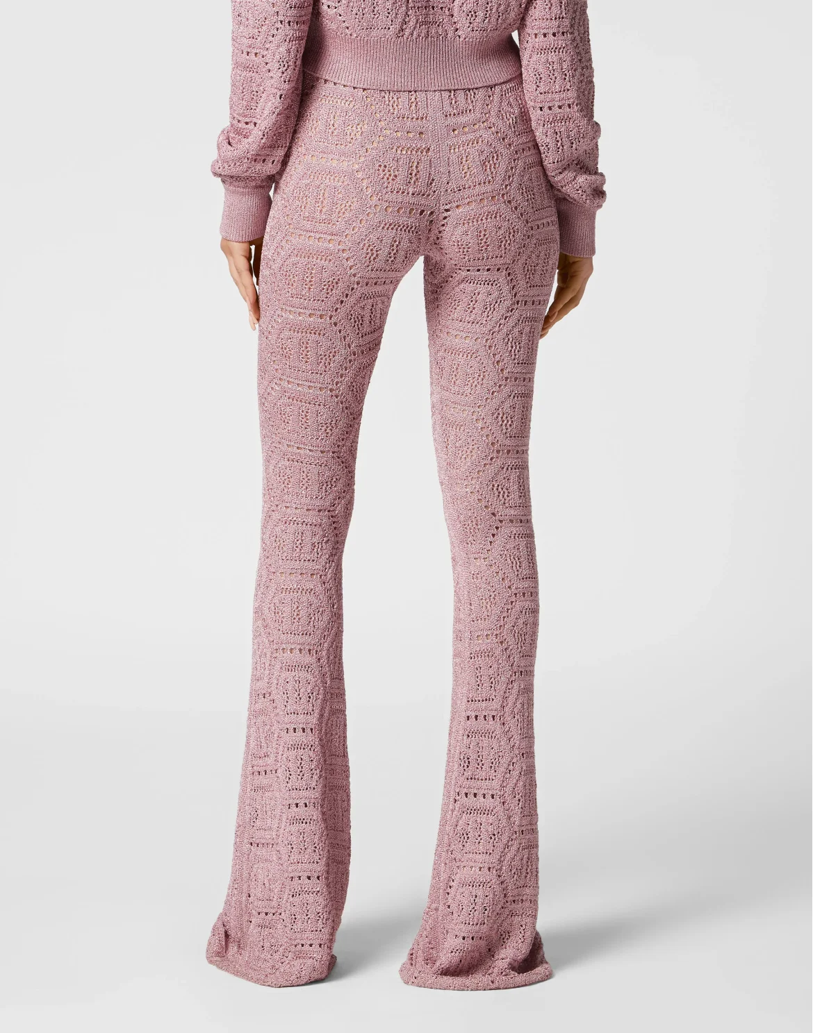 Lurex Knit Trousers Monogram, цвет: Розовый