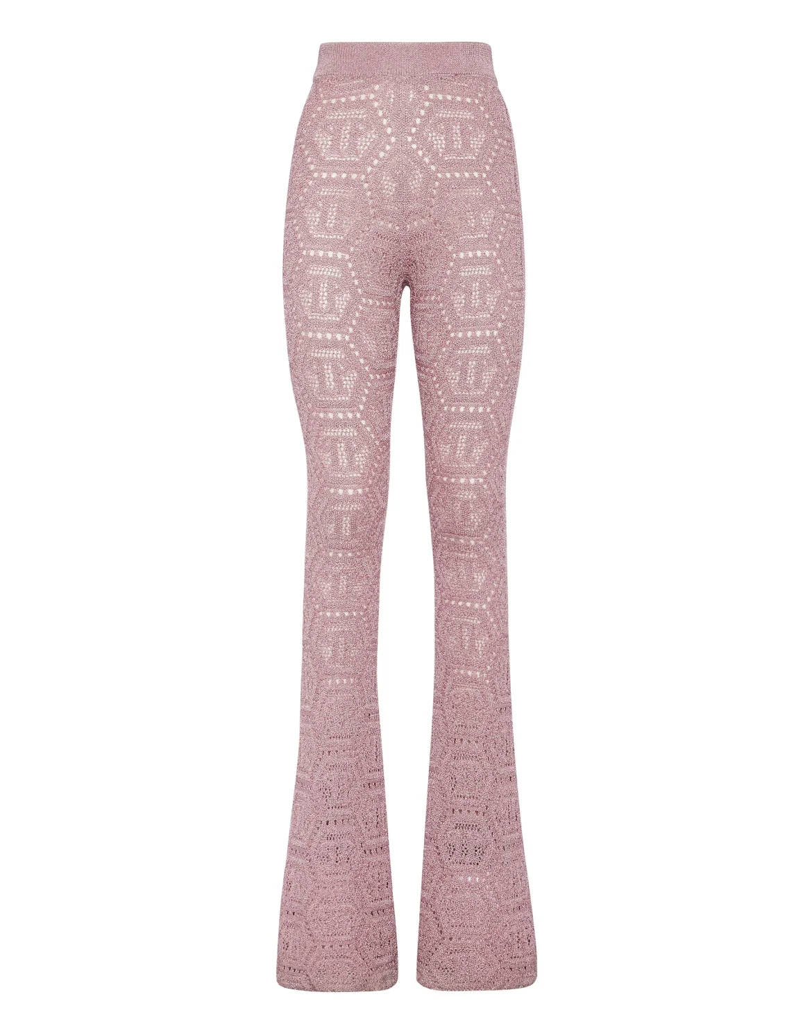 Lurex Knit Trousers Monogram, цвет: Розовый