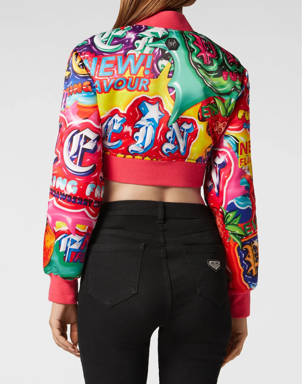 Super Cropped Oversize Bomber, цвет: Мультиколор