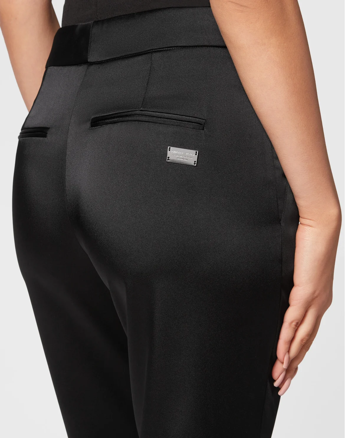 Satin Flaire Trousers, цвет: Черный