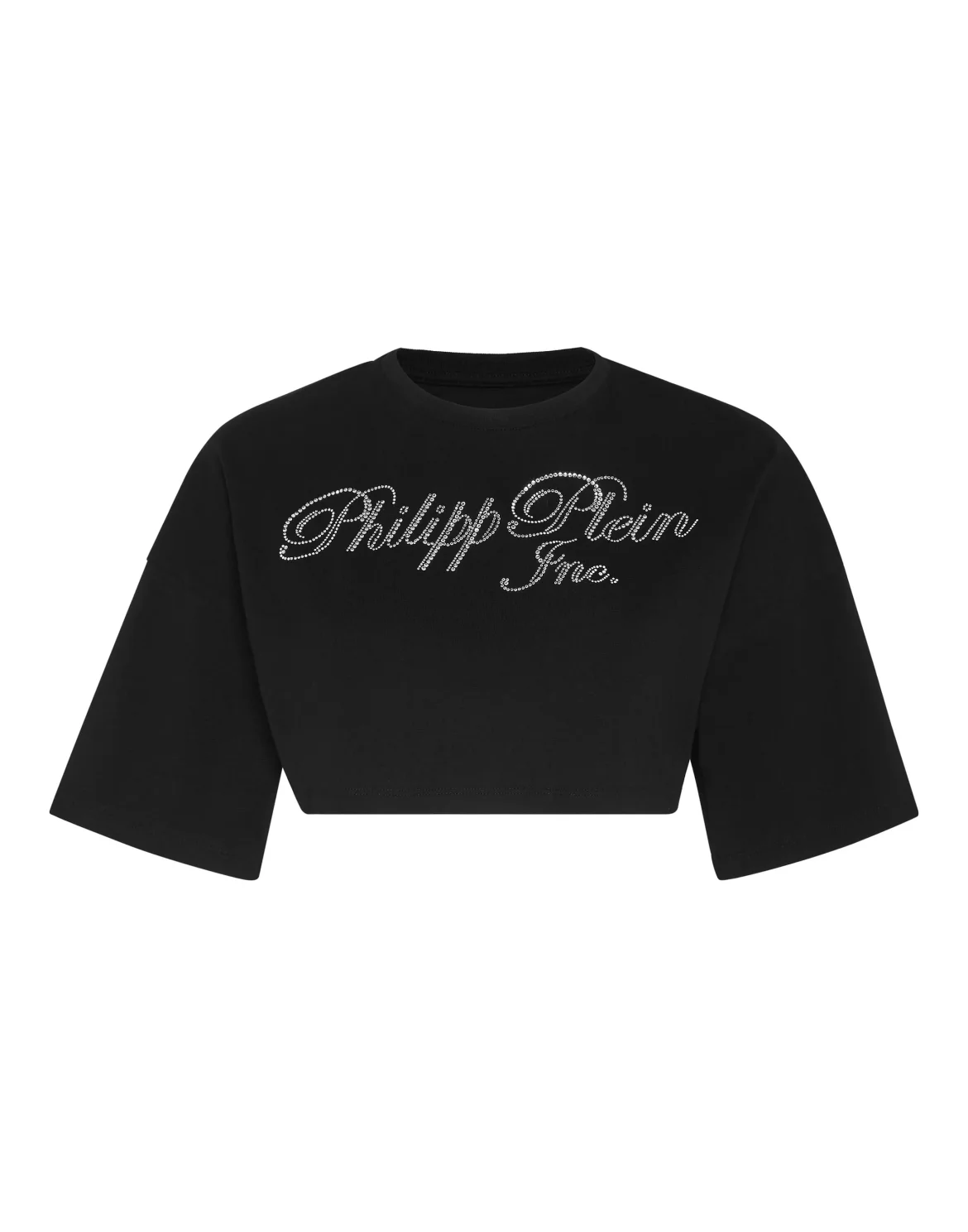 Cropped T-shirt with Crystals Philipp Plein TM, цвет: Черный