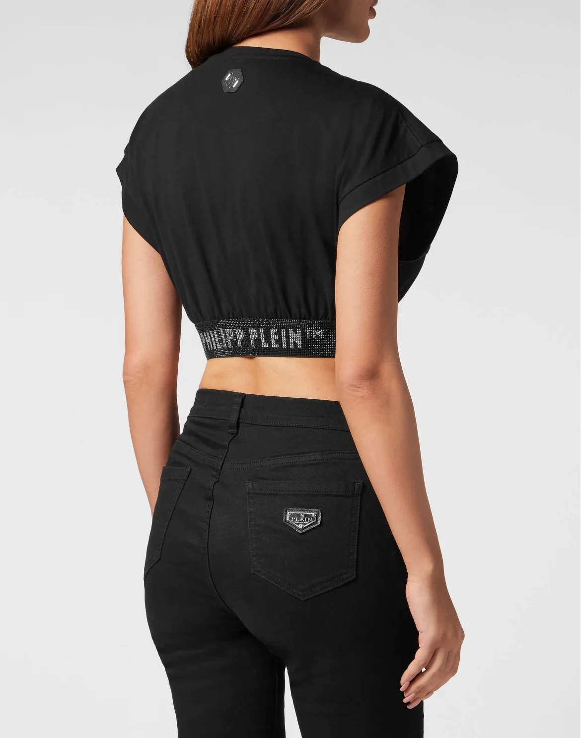 Cropped Top with Crystals Philipp Plein TM, цвет: Черный