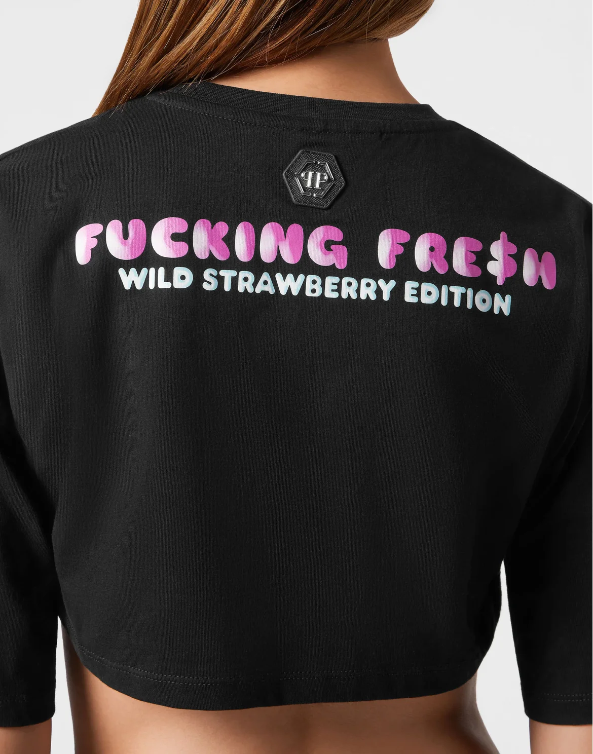 Cropped T-shirt Tutti Frutti, цвет: Черный
