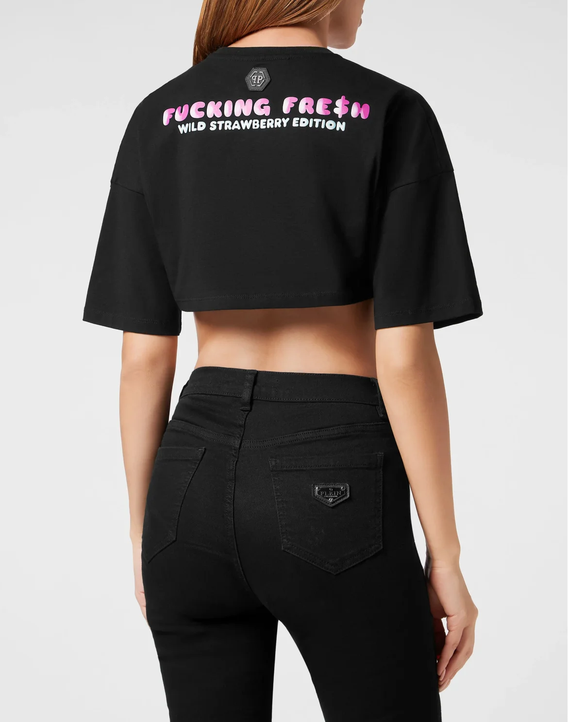 Cropped T-shirt Tutti Frutti, цвет: Черный