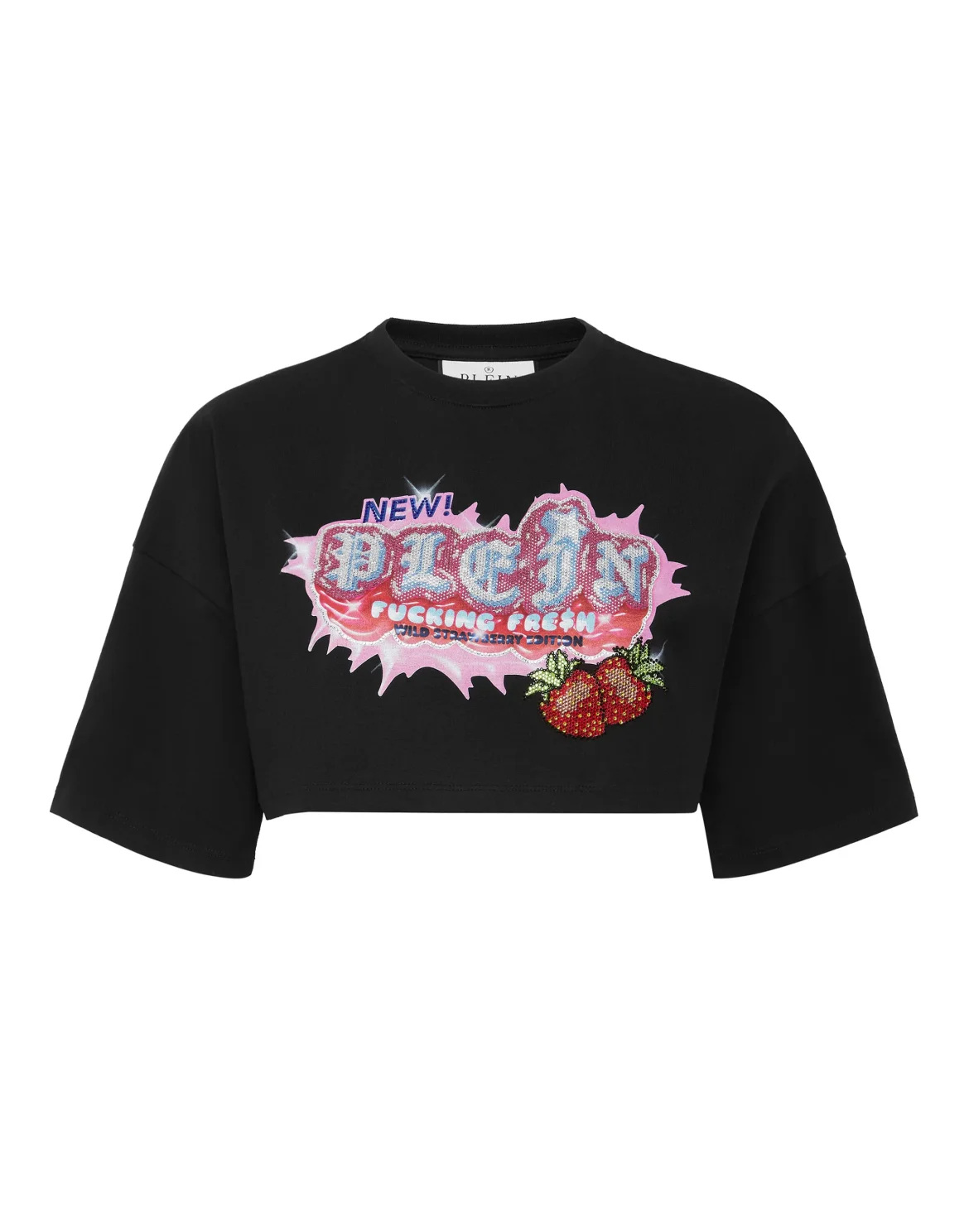 Cropped T-shirt Tutti Frutti, цвет: Черный