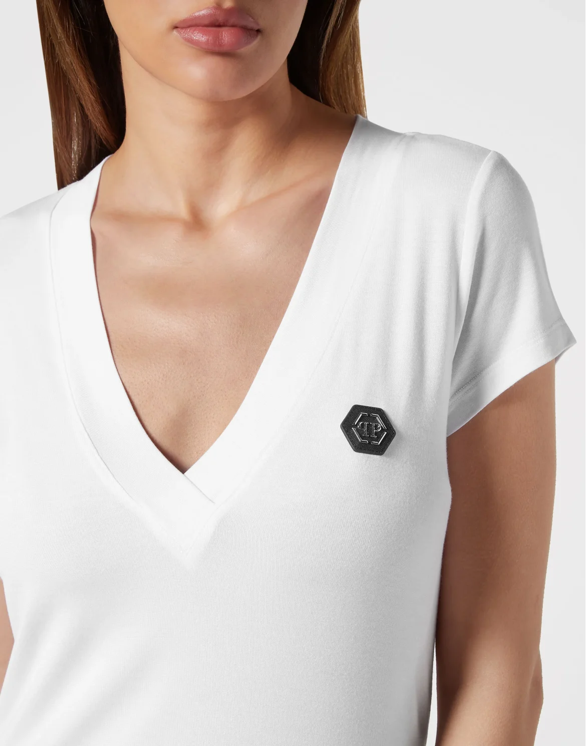 T-shirt V-Neck SS Basic, цвет: Белый
