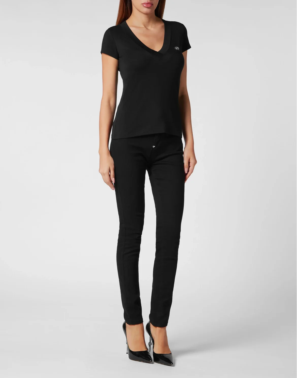 T-shirt V-Neck SS Basic, цвет: Черный