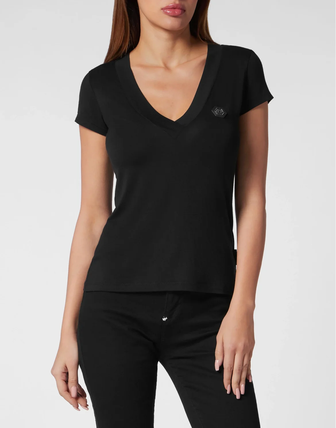T-shirt V-Neck SS Basic, цвет: Черный