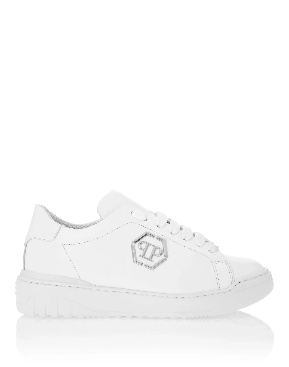 Leather Lo-Top Sneakers Skull&Bones, цвет: Белый