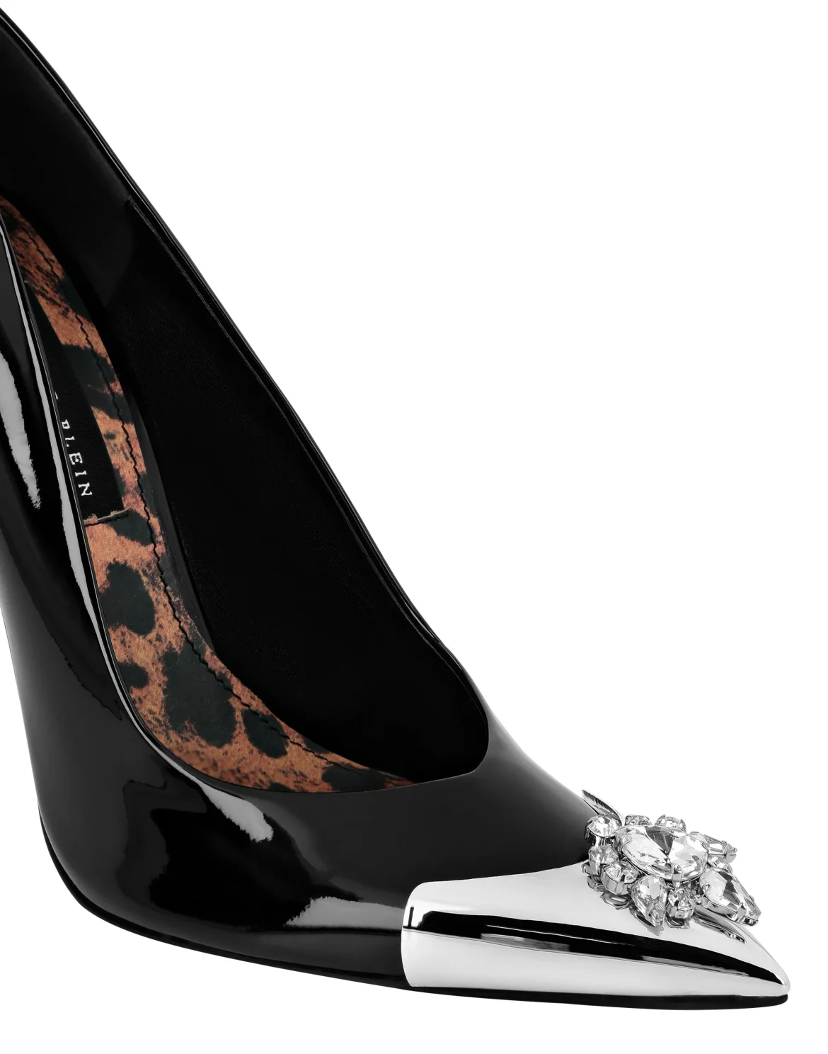 Patent Leather Decollete Pumps Brooches, цвет: Черный