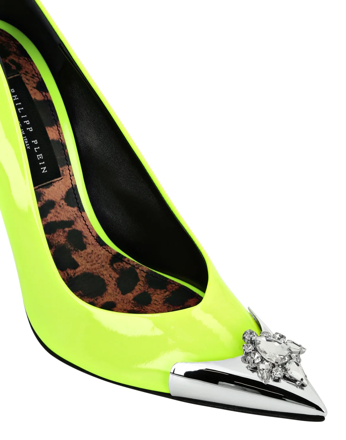 Patent Leather Decollete Pumps Brooches, цвет: Желтый