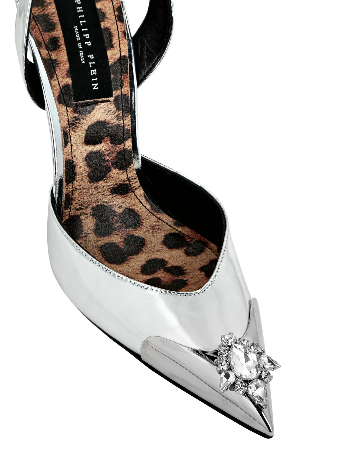Patent Leather Sling-backPumps Brooches, цвет: Серебристый