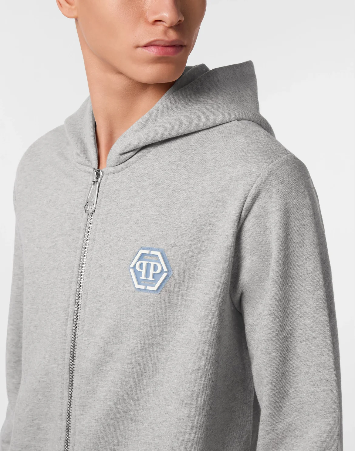 Hoodie Sweatjacket LS Iconic Plein, цвет: Серый