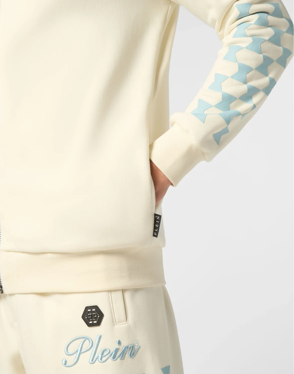 Hoodie Sweatjacket Cote D Azur Checkmate, цвет: Бежевый