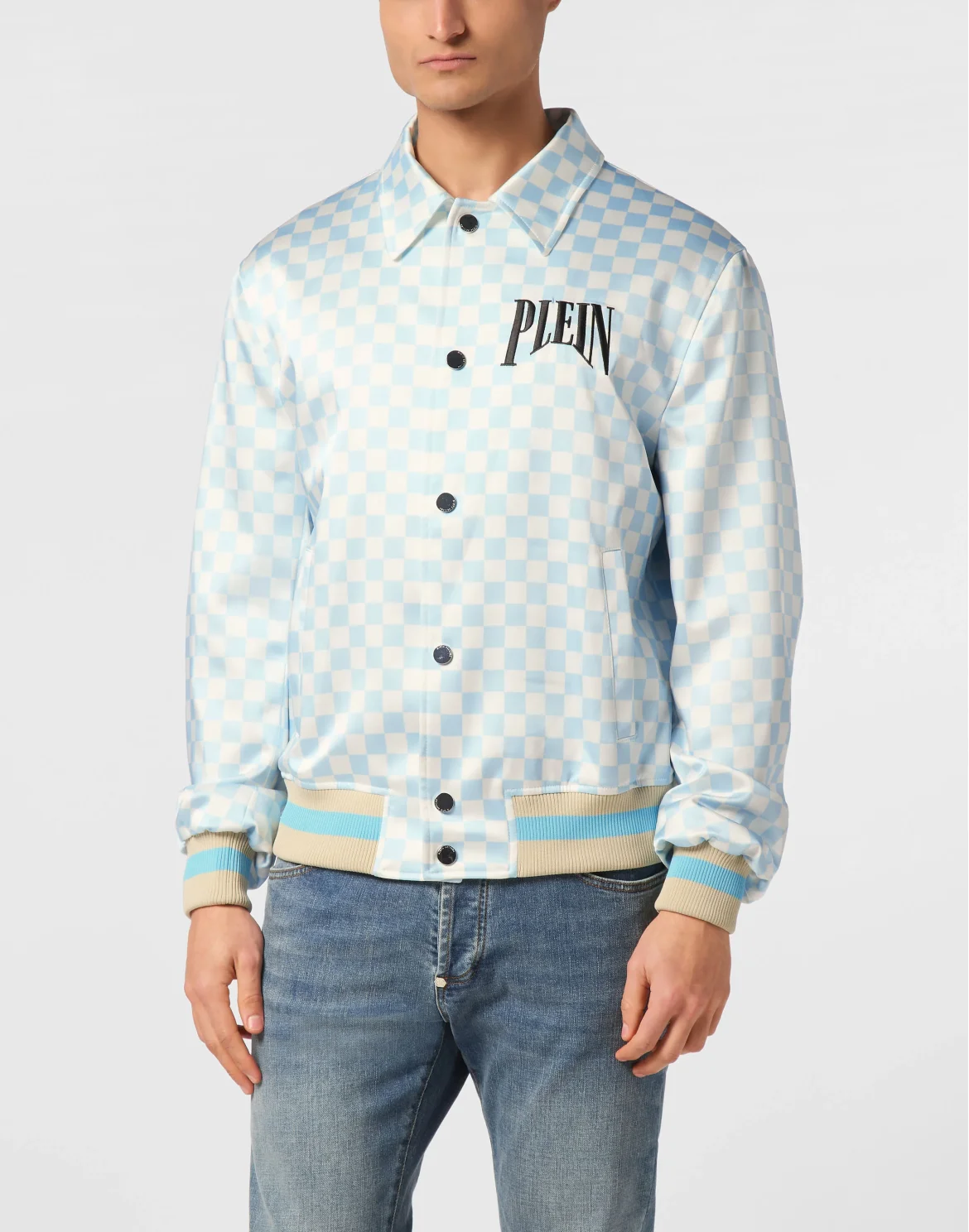 Satin Coster Jacket Supercars Checkered, цвет: Мультиколор