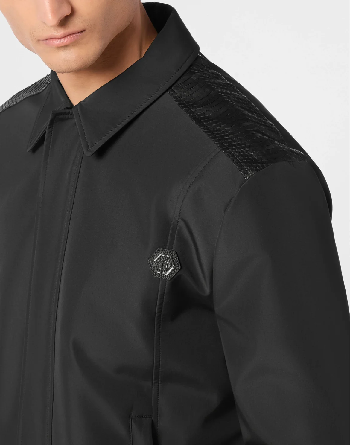 Bomber Jacket Elaphe Inserts, цвет: Черный