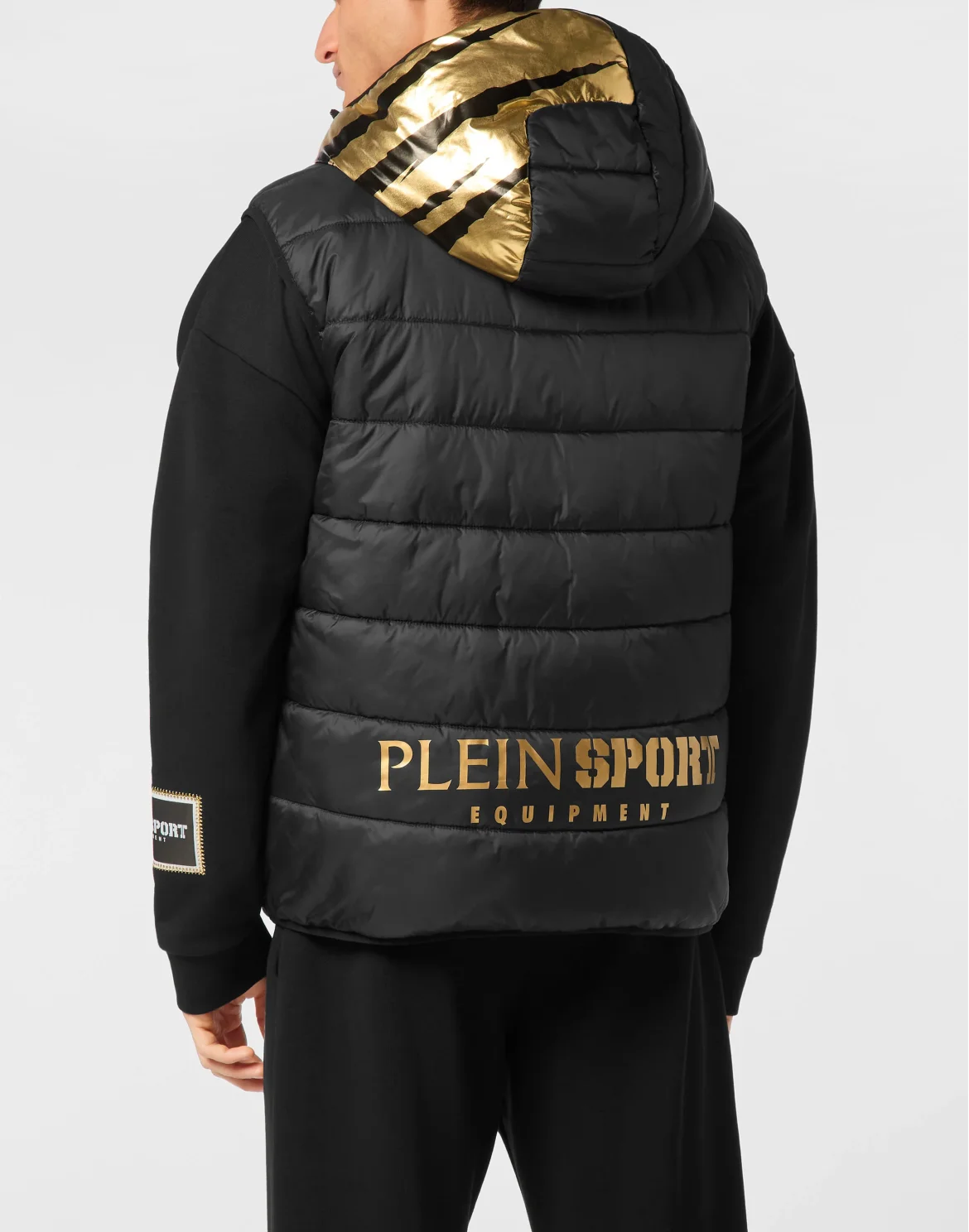 Vest Hoodie Laminated Scratch, цвет: Черный