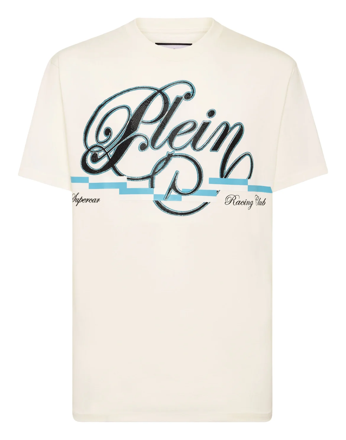 T-shirt Round Neck SS Coursive Border, цвет: Бежевый