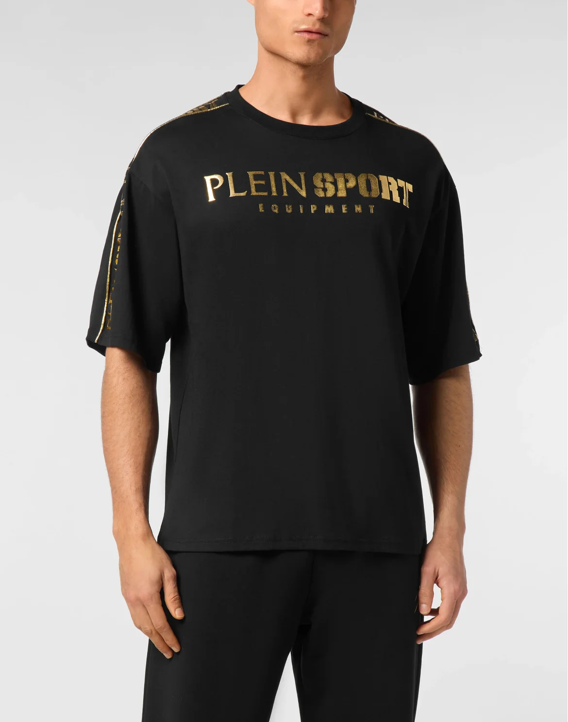 T-shirt Round Neck SS Laminated, цвет: Черный