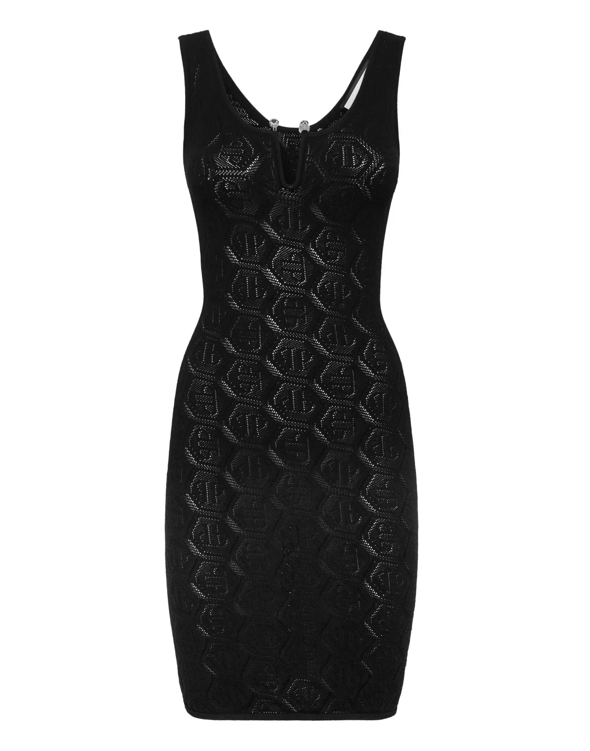 Viscose Mini Dress Monogram, цвет: Черный