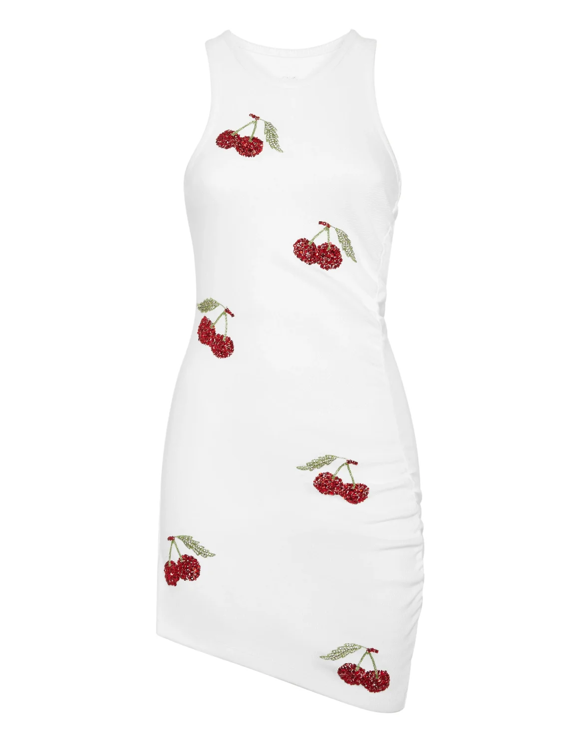 Mini Dress Rib Cherries, цвет: Белый