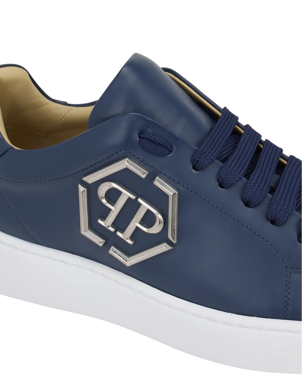 Leather Lo-Top Sneakers Hexagon, цвет: Синий