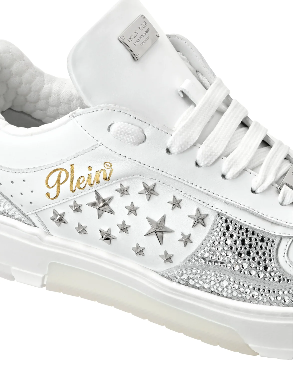 Low-Top Sneakers Mix Studs Star, цвет: Белый